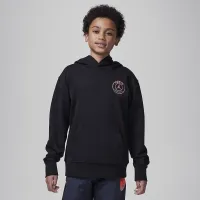 Nike Jordan Paris Saint-Germain Big детские Statement Fleece Pullover Толстовка с капюшоном цвет черный