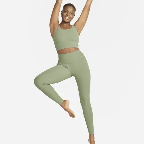 Nike Zenvy женская Gentle-Support С высокой Талией Full-Length лосины цвет зеленый