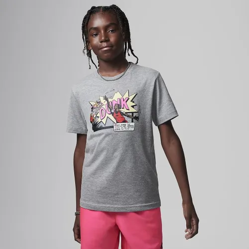Nike Air Jordan Big детские Dunk Comics футболка цвет серый