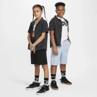 Nike SB Big дитячі Dri-FIT Button-Down Skate Shirt колір сірий