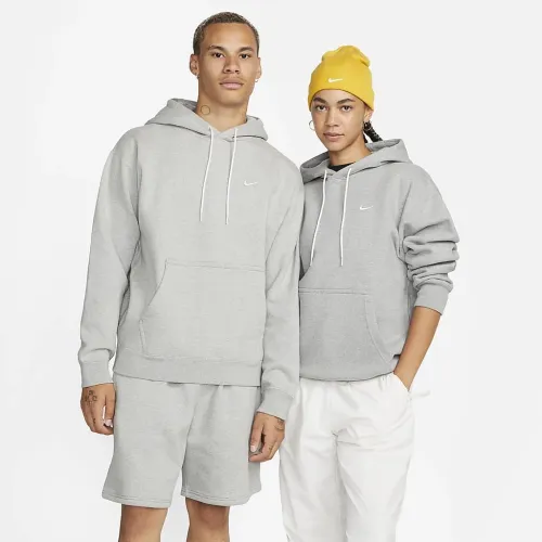 Nike Solo Swoosh чоловічі Fleece Толстовка з капюшоном колір сірий