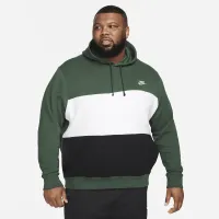 Nike Club Fleece мужские French Terry Color-Blocked Толстовка с капюшоном цвет зеленый