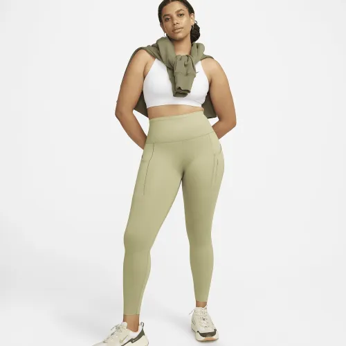 Nike Go жіноча Firm-Support З високою талією 7/8 лосіни з кишенямиколір коричневий