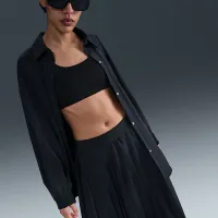 Nike 24.7 PerfectStretch жіноча Dri-FIT Pleated спідниця колір чорний