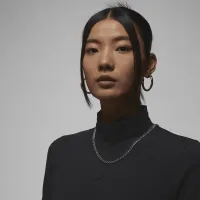 Nike Jordan жіноча Long-Sleeve Mock Neck Top колір чорний