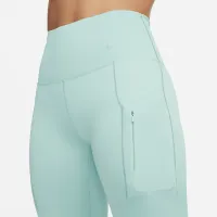 Nike Go женская Firm-Support С высокой Талией Cropped лосины с карманамицвет зеленый
