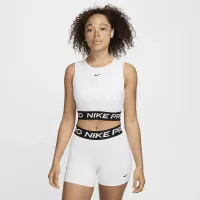Nike Pro жіноча Dri-FIT Cropped Tank Top колір білий