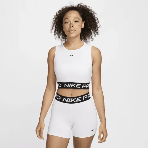 Nike Pro жіноча Dri-FIT Cropped Tank Top колір білий