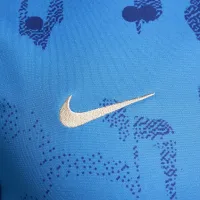 Chelsea FC Academy Pro мужские Nike Dri-FIT Soccer Short-Sleeve Pre-Match Top синий