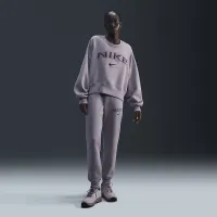 Nike Sportswear Phoenix Fleece жіноча Over-оверсайз Crew-Neck Logo світшот колір сірий