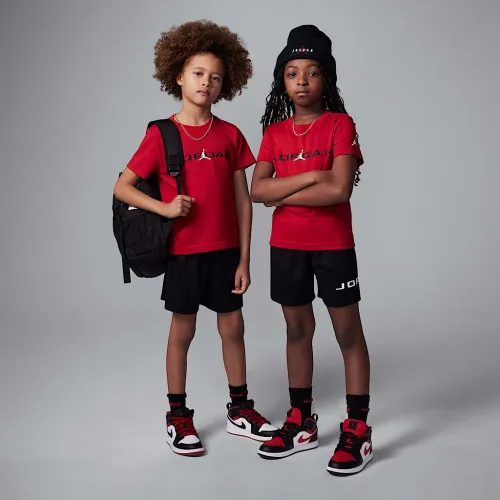 Nike Jordan Little дитячі Baseline 2-Piece Mesh шорти комплект колір чорний