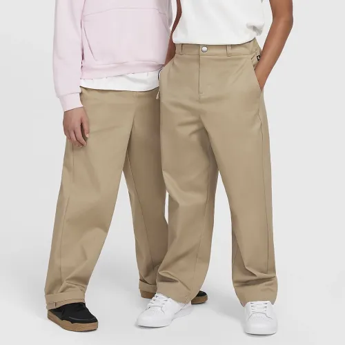 Nike SB Big дитячі Chino Skate Pants колір коричневий