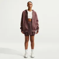 Nike Sportswear Phoenix Fleece жіноча оверсайз Full-Zip Толстовка з капюшоном колір фіолетовий