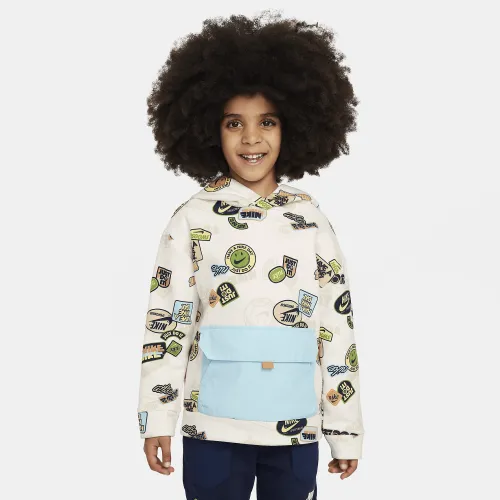 Nike Sportswear Little дитячі Printed Толстовка з капюшоном колір білий