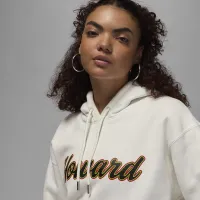 Nike Jordan x Howard University женская Satin-Lined Pullover Толстовка с капюшоном цвет белый