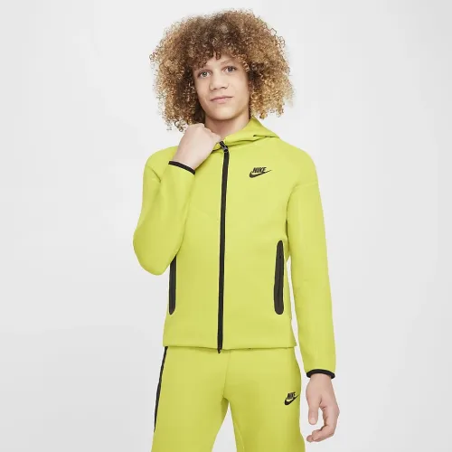 Nike Sportswear Tech Fleece Big детские (для мальчиков) Full-Zip Толстовка с капюшоном цвет зеленый