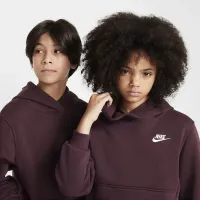 Nike Sportswear Club Fleece Big дитячі Pullover Толстовка з капюшоном колір червоний