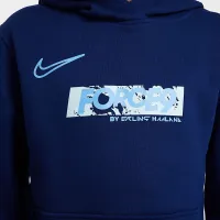 Nike Erling Haaland Club Fleece Big детские Толстовка с капюшоном синий
