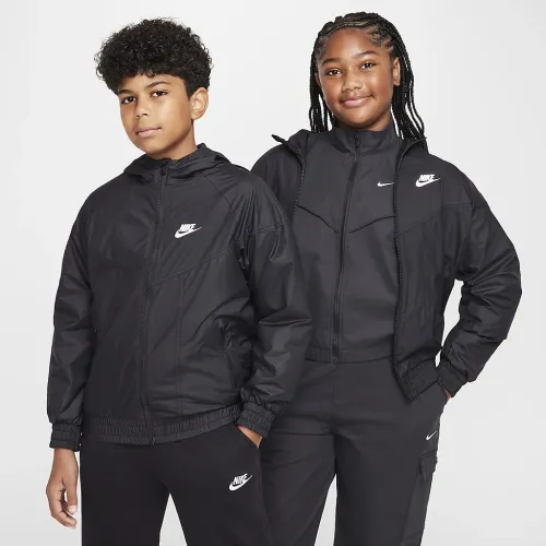 Nike Sportswear Windrunner Big детские Hooded Repel Куртка (Extended Size) цвет черный