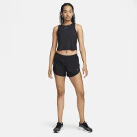 Nike One Classic жіноча Dri-FIT Cropped Tank Top колір чорний
