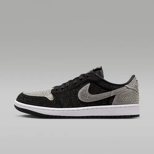 Nike Air Jordan 1 Retro Low OG with Swarovski® crystals жіноча Кросівки колір сірий