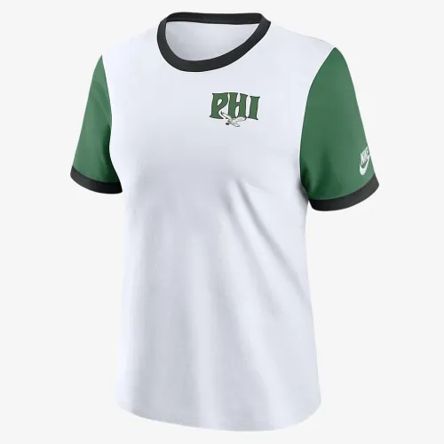 Philadelphia Eagles Rewind жіноча Nike NFL Ringer футболка колір білий
