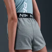 Nike Pro Fleece Big детские (Girls') Dri-FIT шорты цвет серый