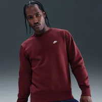 Nike Club мужские Fleece Crew цвет красный