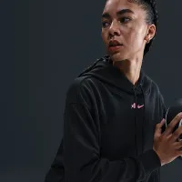 Nike A'ja Wilson жіноча оверсайз Cropped баскетбольні Толстовка з капюшоном колір чорний