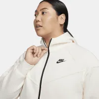 Nike Sportswear Tech Fleece Windrunner женская Full-Zip Толстовка с капюшоном (большие размеры) цвет коричневый