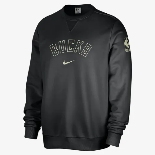 Milwaukee Bucks Standard Issue чоловічі Nike Dri-FIT NBA Crew-Neck світшот колір чорний