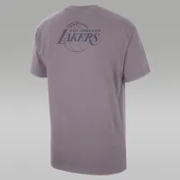 Nike Los Angeles Lakers Courtside Statement Edition мужские Jordan NBA футболка цвет фиолетовый