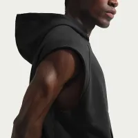 Nike мужские N.A.C. Dri-FIT Fleece Sleeveless тренировочные Толстовка с капюшоном цвет черный