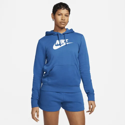 Nike Sportswear Club Fleece женская Logo Pullover Толстовка с капюшоном синий