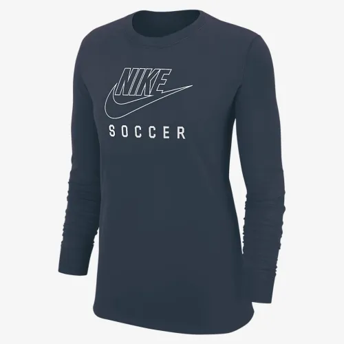 Nike Swoosh женская Soccer Long-Sleeve футболка синий