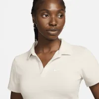 Nike Sportswear Essential женская Short-Sleeve Polo Top цвет коричневый