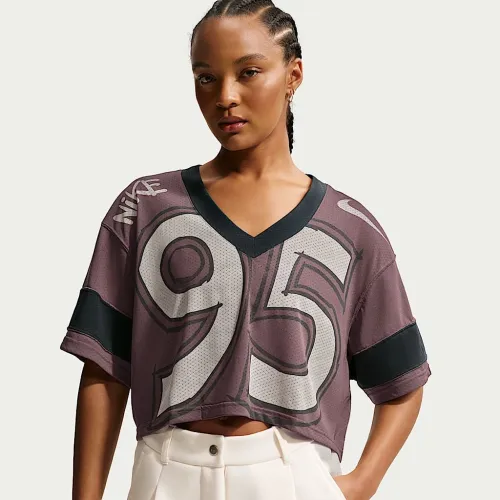 Nike Sportswear женская оверсайз Cropped Jersey цвет фиолетовый