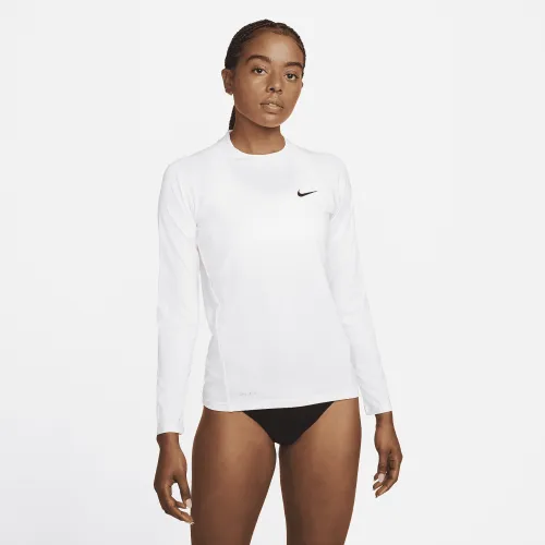 Nike Essential жіноча Long-Sleeve Hydroguard Swim Shirt колір білий