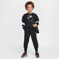 Nike Sportswear Little дитячі Air Fleece 2-Piece Crew комплект колір чорний