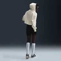 Nike Sportswear Phoenix Fleece женская Loose Cropped Full-Zip Толстовка с капюшоном цвет белый