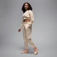 Nike Jordan Flight Fleece жіноча Pants колір коричневий