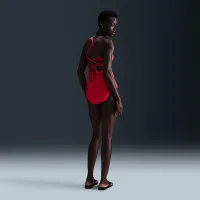Nike Swim Essential женская Lace-Up High-Neck Tankini цвет красный