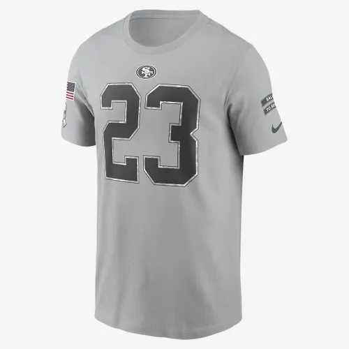Christian McCaffrey San Francisco 49ers Salute to Service чоловічі Nike NFL футболка колір сірий