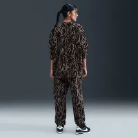 Nike Sportswear Phoenix Fleece женская оверсайз Printed Crew-Neck свитшот цвет черный