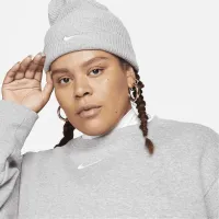 Nike Sportswear Phoenix Fleece женская оверсайз Crew-Neck свитшот (большие размеры) цвет серый