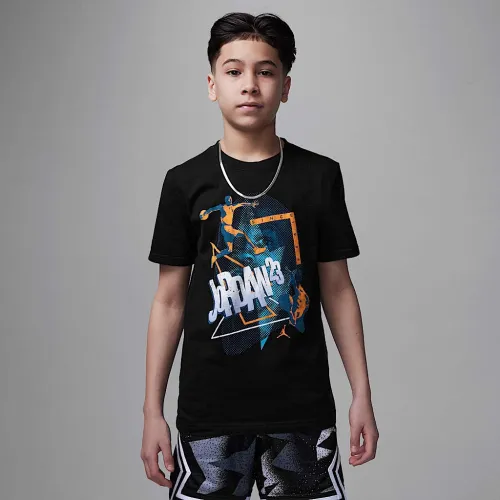 Nike Jordan Big дитячі 3Peat футболка колір чорний