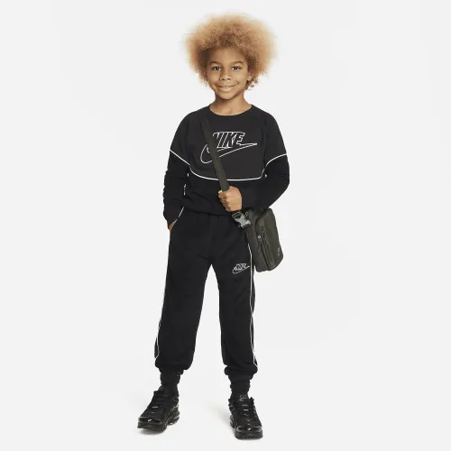 Nike Sportswear Amplify French Terry Crew Set Little Kids 2-Piece Set Black