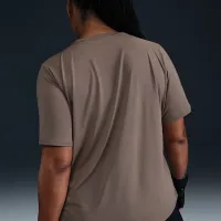 Nike One Classic жіноча Dri-FIT Short-Sleeve Top (великі розміри) колір коричневий