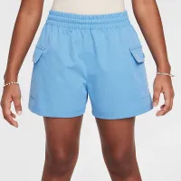 Nike Sportswear Girls' Woven Cargo шорти блакитний