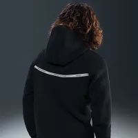 Nike Tech мужские Full-Zip Fleece Windrunner Куртка with Reflective Accents цвет черный
